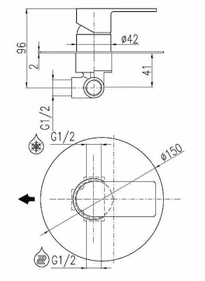 Смеситель для душа Rav-Slezak VLTAVA VT483LCMAT