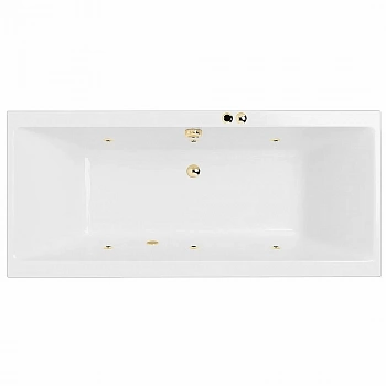 Ванна акриловая EXCELLENT Pryzmat SOFT WAEX.PRY18.SOFT.GL 180x80 белая с гидромассажем