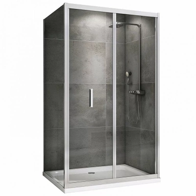 Душевой уголок ABBER Sonnenstrand AG07100-S85 100x85 стекло прозрачное/профиль хром