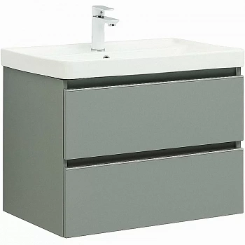 Тумба Aquanet Вега 70 329602 с раковиной Ирис 70 301804 мисти грин