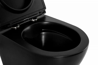 Унитаз подвесной BelBagno COLORATO BB062CHR-MB безободковый, с крышкой микролифт, с инсталляцией и кнопкой