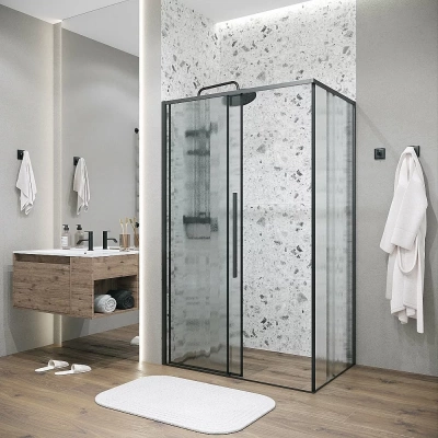 Душевой уголок Grossman Galaxy 120.K33.01.1480.21.02 140x80 профиль черный матовый/стекло шиншилла