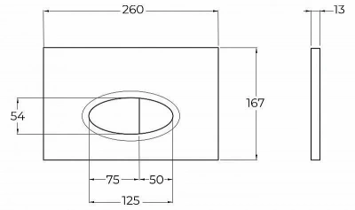 Кнопка для инсталляции BelBagno BB050CR.MAT