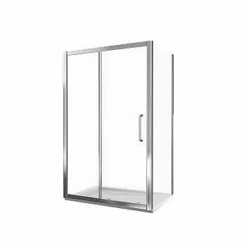 Душевой уголок Good Door Neo WTW+SP 110х90 стекло прозрачное/профиль хром