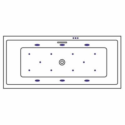 Ванна акриловая EXCELLENT Heaven Slim RELAX WAEX.HEV16S.RELAX.GL 160x75 белая с гидромассажем