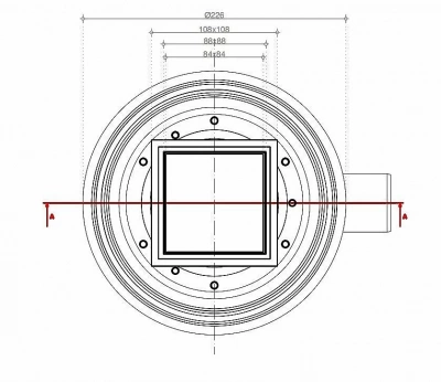 Душевой трап Pestan Confluo Standard 10х10 Plate 8