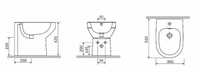Биде напольное AM.PM Spirit 2.0 C703111WH