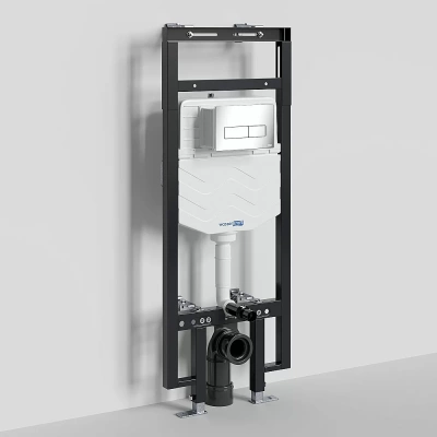 Инсталляция для унитаза WasserKraft Dinkel 58TLT.010.ME.CH03 с кнопкой хром