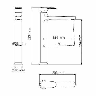 Смеситель для раковины WasserKRAFT Weida 3103H хром