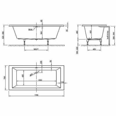 Акриловая ванна Knief Culture FIT 180x80 0400-068 белая