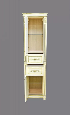 Пенал напольный Misty Tiffany 50 белый сусальное золото