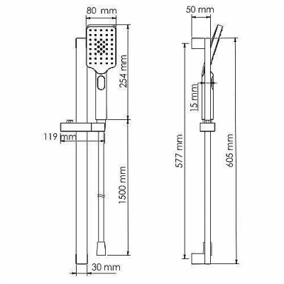 Душевой гарнитур WasserKRAFT A145