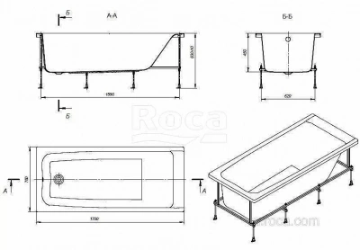 Ванна Roca Elba 248507000 170х75