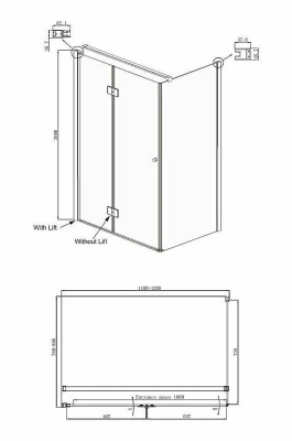 Душевой уголок Ambassador Diamond 80x120 12011107