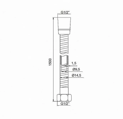 Душевой шланг Iddis Optima Home A50611 1.5