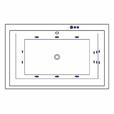 Ванна акриловая EXCELLENT Crown Lux SMART WAEX.CRO19.SMART.GL 190x120 белая с гидромассажем