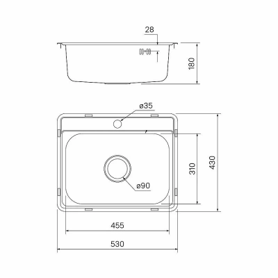Кухонная мойка Iddis Basic BAS53P0i77