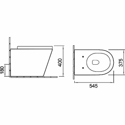 Унитаз приставной SantiLine SL-5020MB + SL-05 безободковый, с крышкой микролифт, с бачком и черной клавишей смыва, черный матовый
