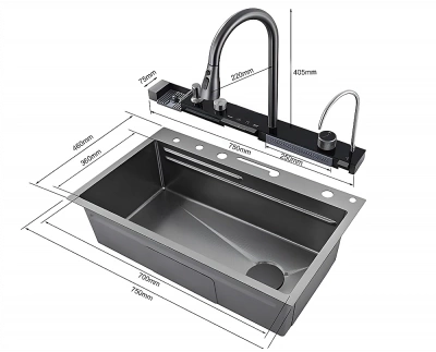 Кухонная мойка CeruttiSpa Gloria II 75 10356 серая