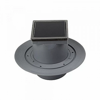 Душевой трап PESTAN Confluo Standard Vertical Dry Black Glass с рамкой