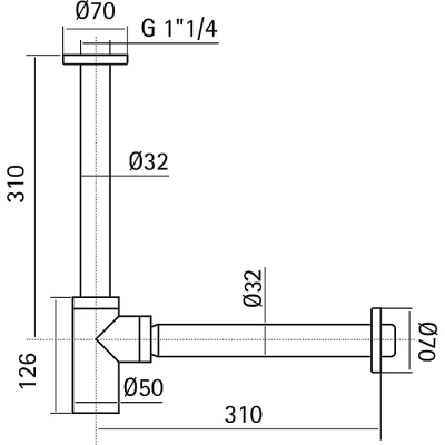 Сифон для раковины Cisal Complementi ZA004130D1