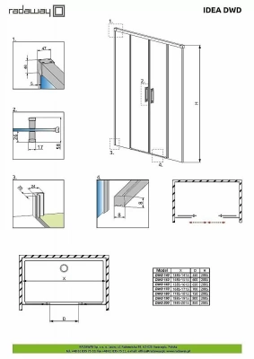 Душевая дверь Radaway Idea DWD 150