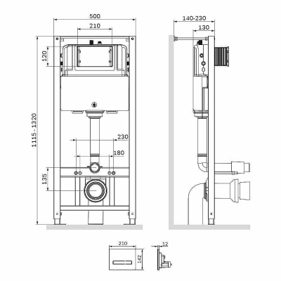 Система инсталляции для унитаза AM.PM Pro I012704.50A38