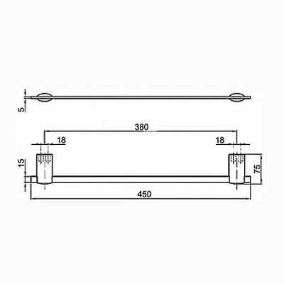 Держатель для полотенец Webert Aria 45 AI500501