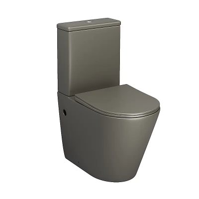 Унитаз Grossman Color GR-4480GSMS безободковый, с крышкой микролифт, с бачком, хаки матовый