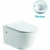 Унитаз подвесной SantiLine SL-5009 + SL-01 безободковый, с инсталляцией, с крышкой микролифт и кнопкой хром