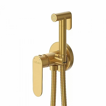 Гигиенический душ со смесителем Cezares STYLUS-DIF-BORO брашированное золото