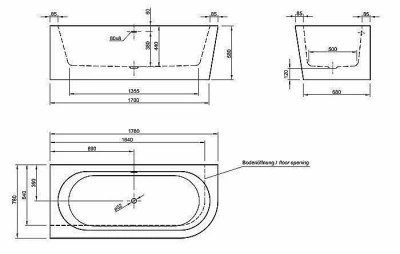 Акриловая ванна Knief Wall 180x80 0100-277 белая