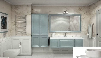 Тумба с накладной раковиной с дверцами Caprigo Ponza 151-160