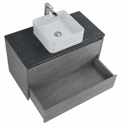 Тумба с раковиной и столешницей BelBagno KRAFT 80 Cemento Grigio
