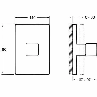 Дивертор Jacob Delafon SQUARE E75413-CP