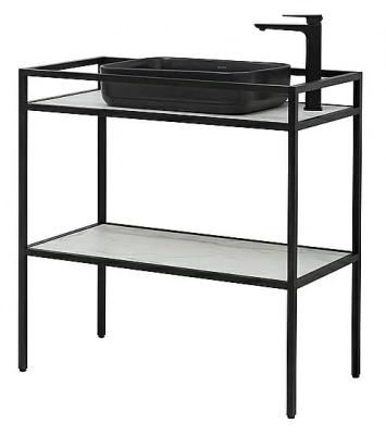 Консоль с раковиной Allen Brau Liberty 90 1.33004.BB черная