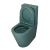 Унитаз Grossman Color GR-4480OLMS безободковый, с крышкой микролифт, с бачком, зеленый матовый