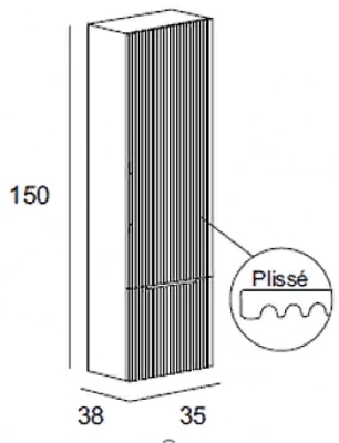 Пенал Cezares Premium Plisse 35 55509 Grigio nuvola