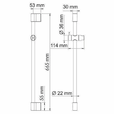 Душевая штанга WasserKRAFT A154
