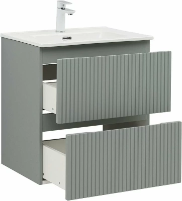Тумба с раковиной Aquanet Джейн (Flat) 335432/254363 60 мисти грин