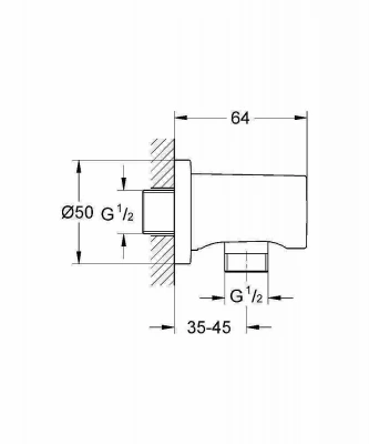 Подключение для душевого шланга Grohe Rainshower 27057LS0