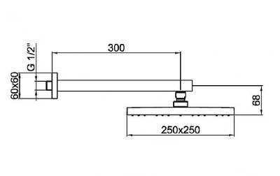 Верхний душ Webert Comfort AC0392015MET