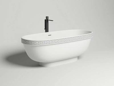 Ванна Salini Greca Meander S-Stone 103021MRH 180x80 белая/снаружи RAL матовая