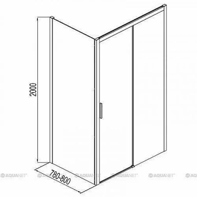 Душевой уголок Aquanet Pleasure 140x80