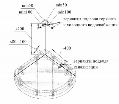 Душевая кабина Радомир Стронг 110х110 стекло прозрачное/профиль белый