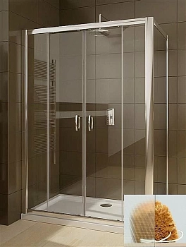 Душевой уголок Radaway Premium Plus DWD+S 180х80 стекло текстурное/профиль хром