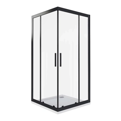 Душевой уголок Good Door COFE CR-80-C-B стекло прозрачное/профиль черный