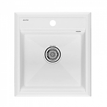 Кухонная мойка Paulmark STEPIA 45 + коландер ADVANCE PM114651-WH+A375-BS белый