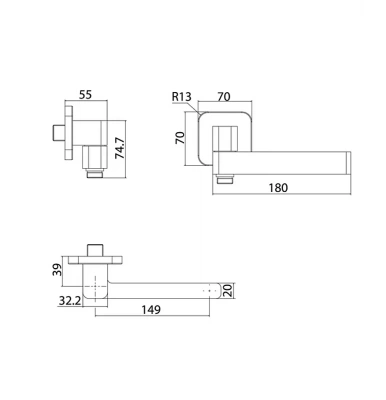 Излив Iddis Slide SLISB0Si63 хром