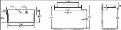 Раковина Jacob Delafon TERRACE 100 EXC9112-00 белая